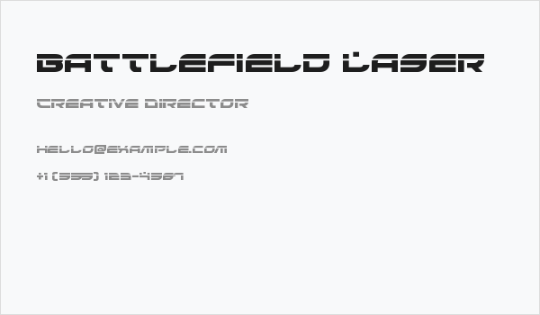 Battlefield Laser Business Card