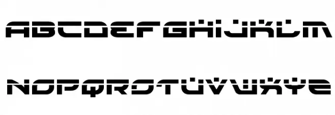 Battlefield Laser Font UPPERCASE