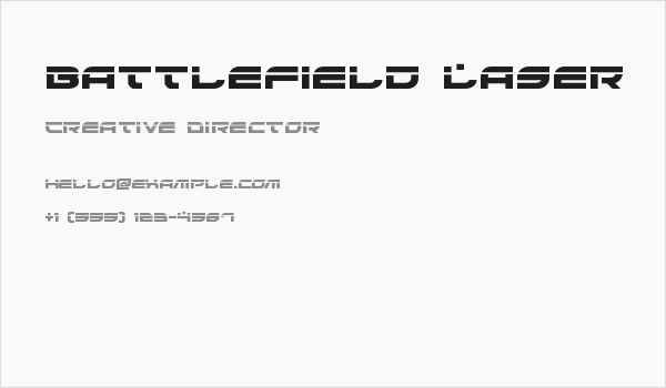 Battlefield Laser Business Card