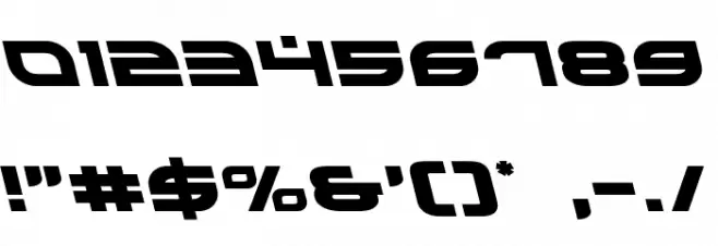 Battlefield Leftalic Font OTHER CHARS