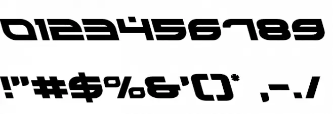Battlefield Leftalic Font OTHER CHARS