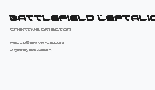 Battlefield Leftalic Business Card