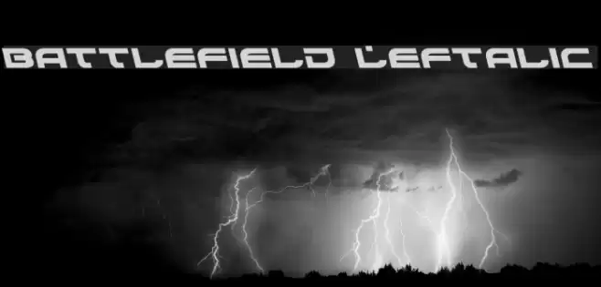 Battlefield Leftalic Font examples