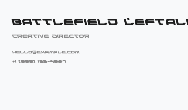 Battlefield Leftalic Business Card