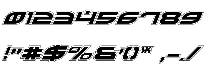 Battlefield Pro Italic Font OTHER CHARS