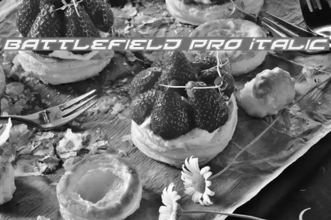 Battlefield Pro Italic フォント examples
