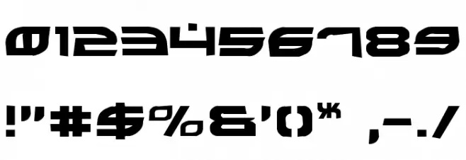 Battlefield Rock Font OTHER CHARS
