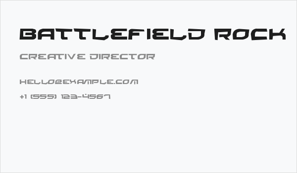 Battlefield Rock Business Card