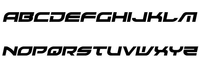 Battlefield Semi-Italic Font LOWERCASE