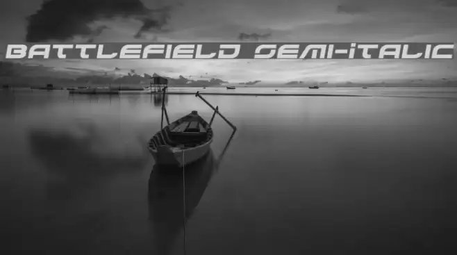 Battlefield Semi-Italic Font examples