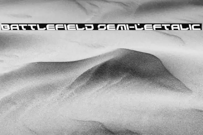 Battlefield Semi-Leftalic Font examples