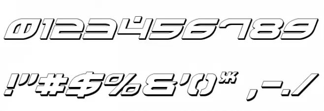 Battlefield Shadow Italic Font OTHER CHARS