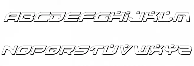 Battlefield Shadow Italic Schriftart Groß