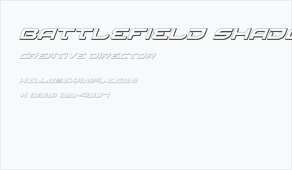 Battlefield Shadow Italic Business Card