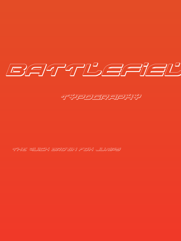 Battlefield Shadow Italic Poster