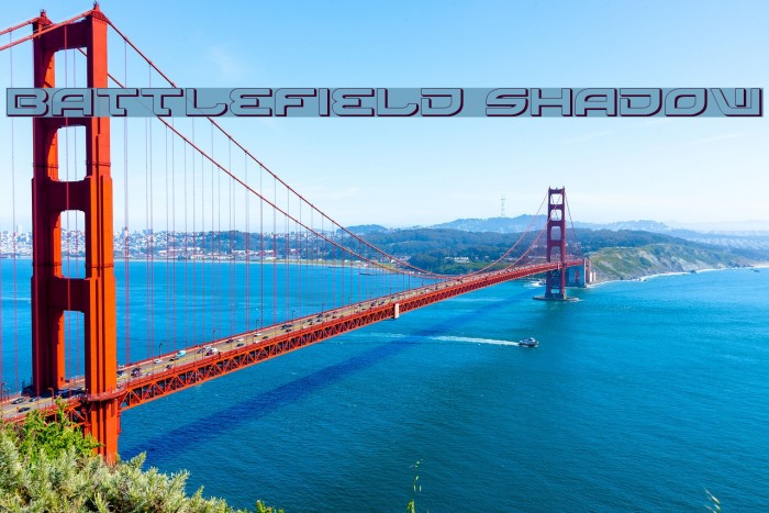 Battlefield Shadow Font examples