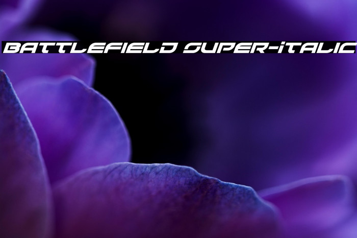 Battlefield Super-Italic Example 1