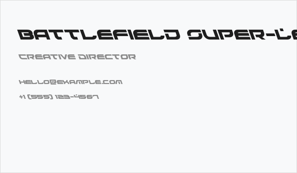 Battlefield Super-Leftalic Business Card
