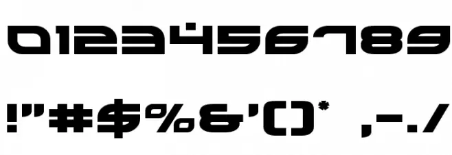 Battlefield Font OTHER CHARS