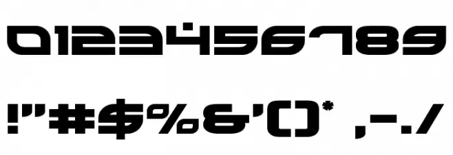 Battlefield Font OTHER CHARS