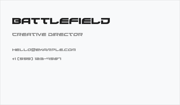 Battlefield Business Card