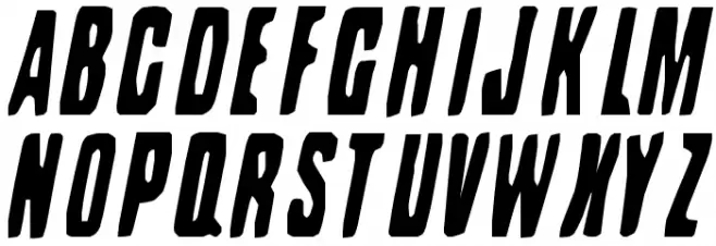 Battleforce 5 フォント 小文字