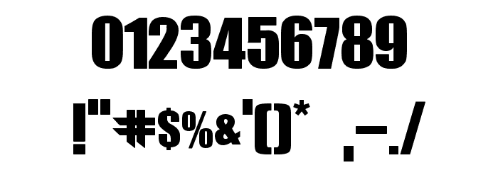 Battleground Font OTHER CHARS