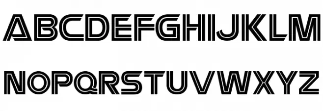 Battlestar フォント 大文字