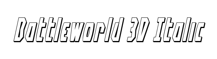 Battleworld 3D Italic Font