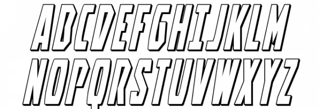 Battleworld 3D Italic 字体 大写