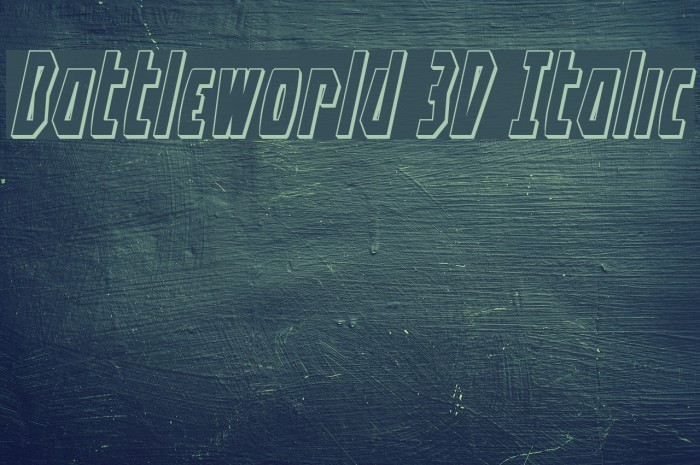 Battleworld 3D Italic Font examples