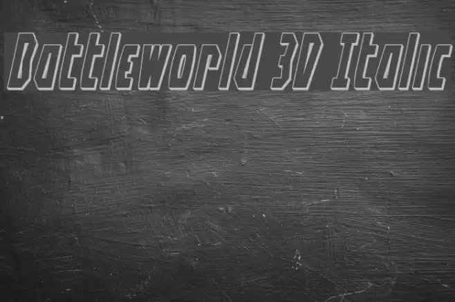Battleworld 3D Italic examples