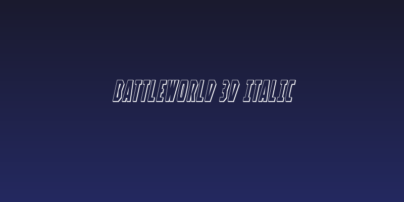 Battleworld 3D Italic Social Header