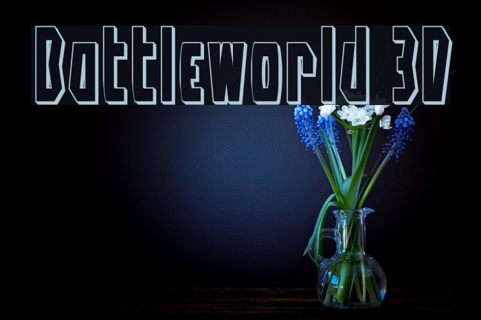Battleworld 3D Font examples