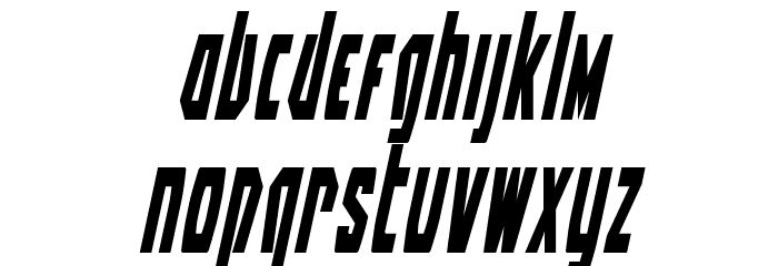 Battleworld Condensed Italic Schriftart Kleinbuchstaben