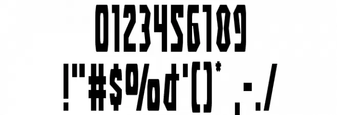 Battleworld Condensed Font OTHER CHARS