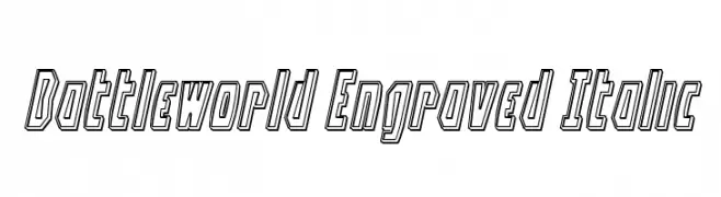Battleworld Engraved Italic  Frei Schriftart Herunterladen