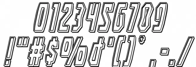 Battleworld Engraved Italic Font OTHER CHARS