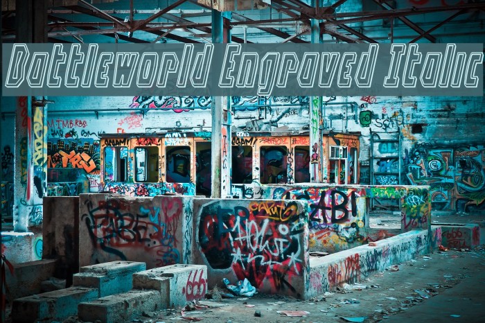 Battleworld Engraved Italic Example 2