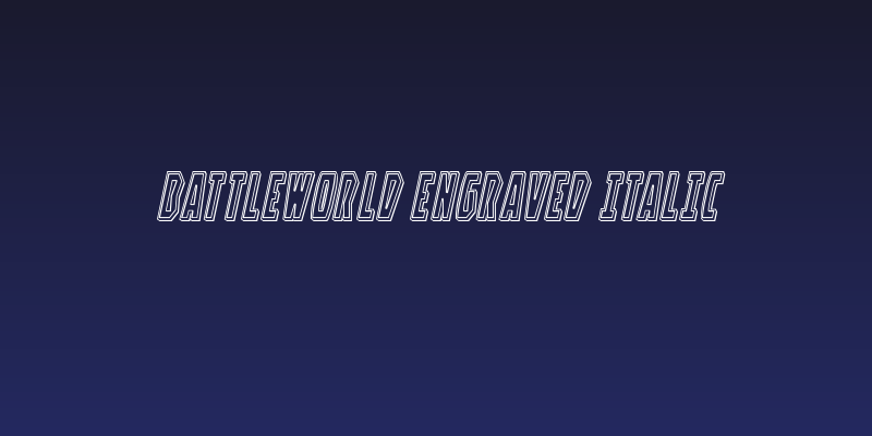 Battleworld Engraved Italic Social Header