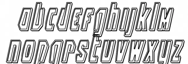 Battleworld Engraved Italic 字体 小写