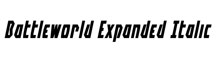 Battleworld Expanded Italic Font