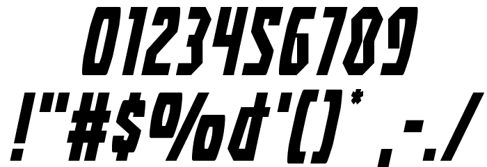 Battleworld Expanded Italic Font OTHER CHARS