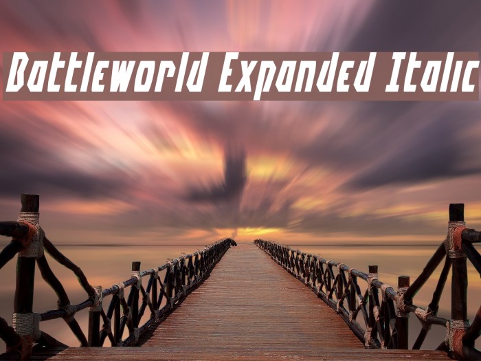 Battleworld Expanded Italic Font examples