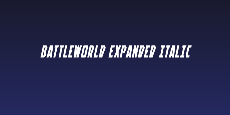 Battleworld Expanded Italic Social Header