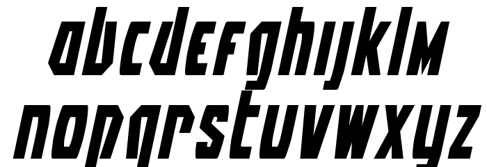 Battleworld Expanded Italic Font LOWERCASE
