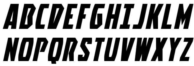 Battleworld Extra-Expanded Italic Font UPPERCASE