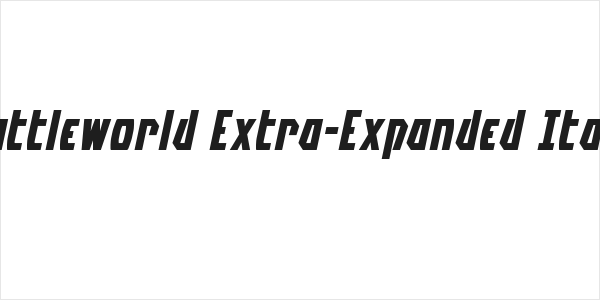 Battleworld Extra-Expanded Italic Logo