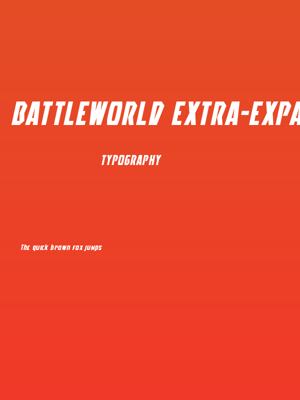 Battleworld Extra-Expanded Italic Poster