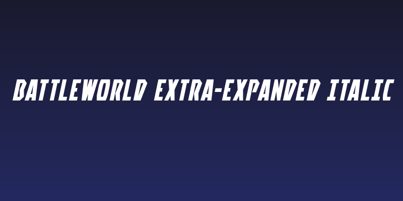 Battleworld Extra-Expanded Italic Social Header